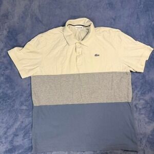 Lacoste white and blue polo shirt men Size XXL